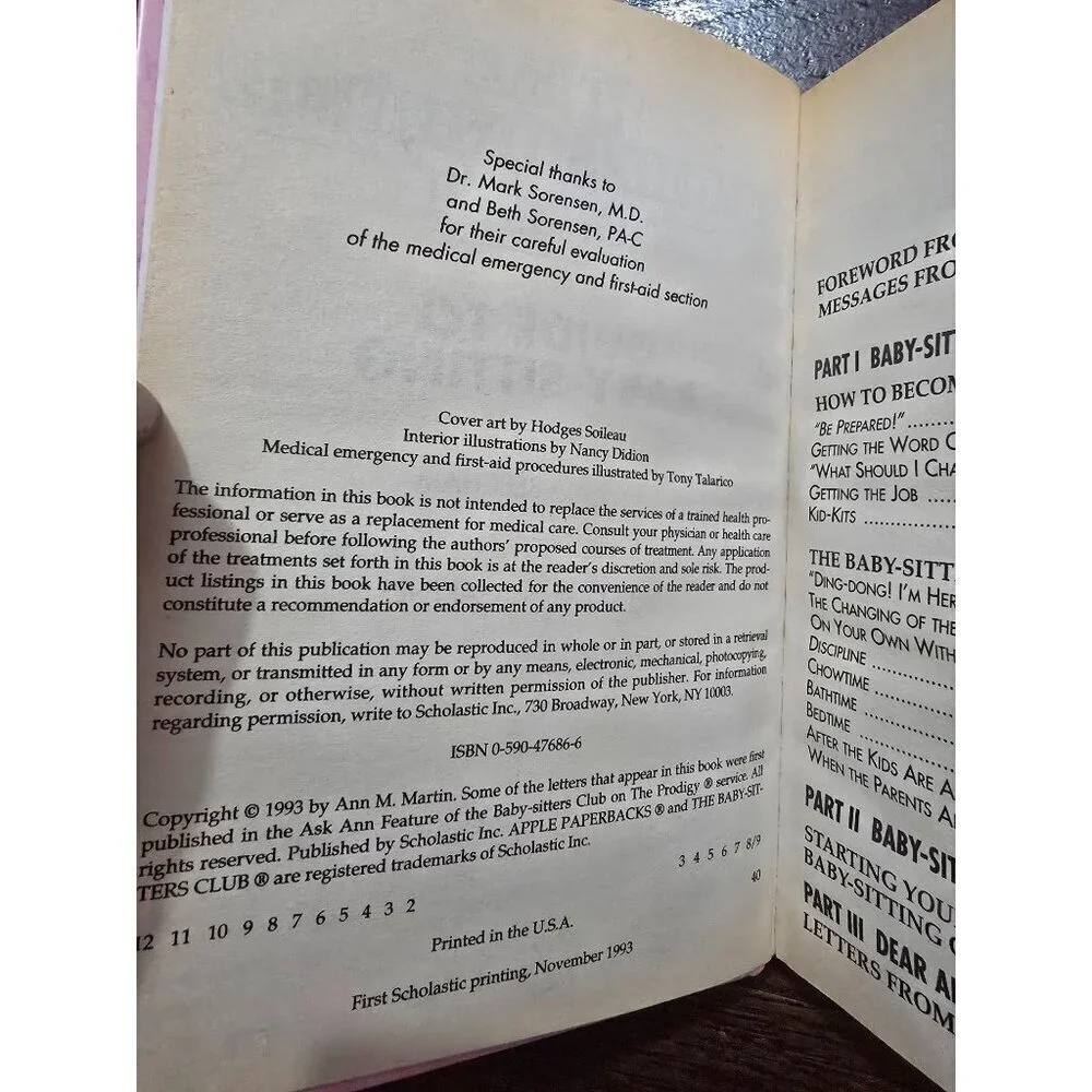 Vintage The Baby-sitters Guide to Baby-sitting